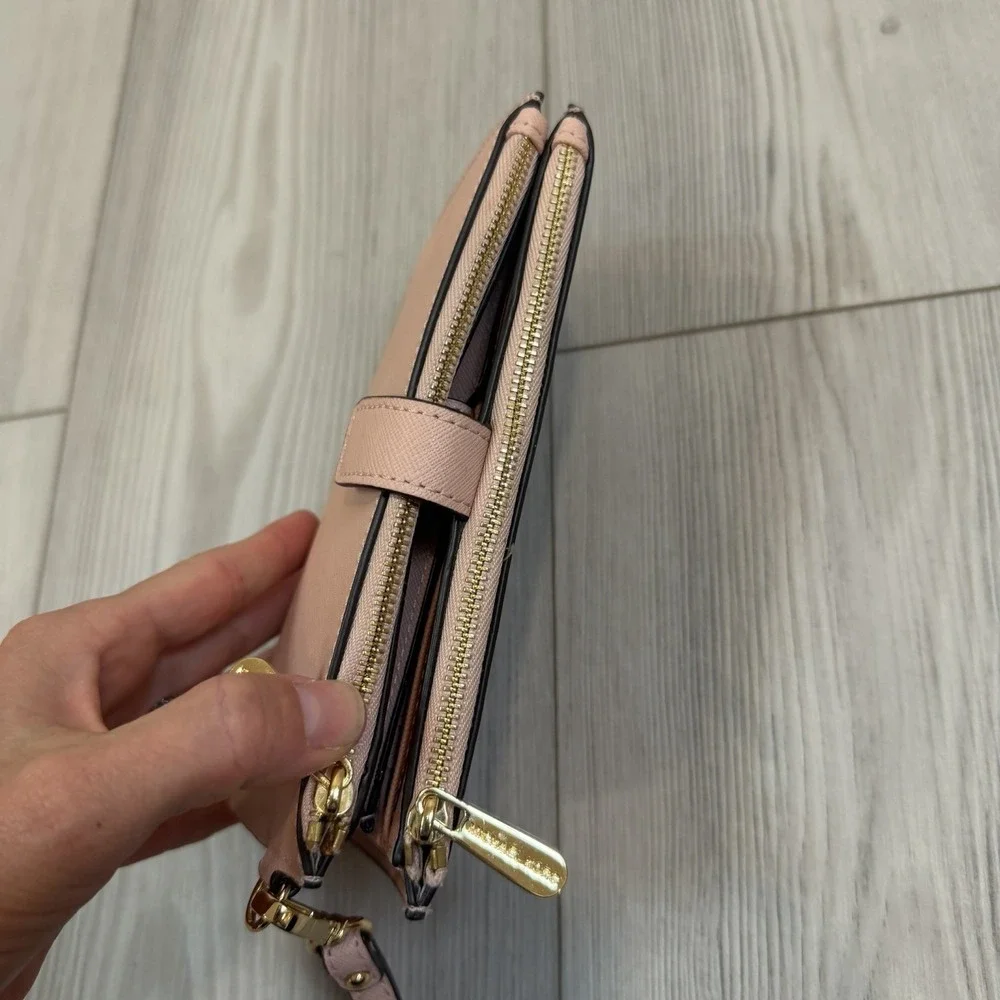 Michael Kors Ciara Zip Tote Bag Pink‎ Saffiano Leather Shoulder Bag & Wallet